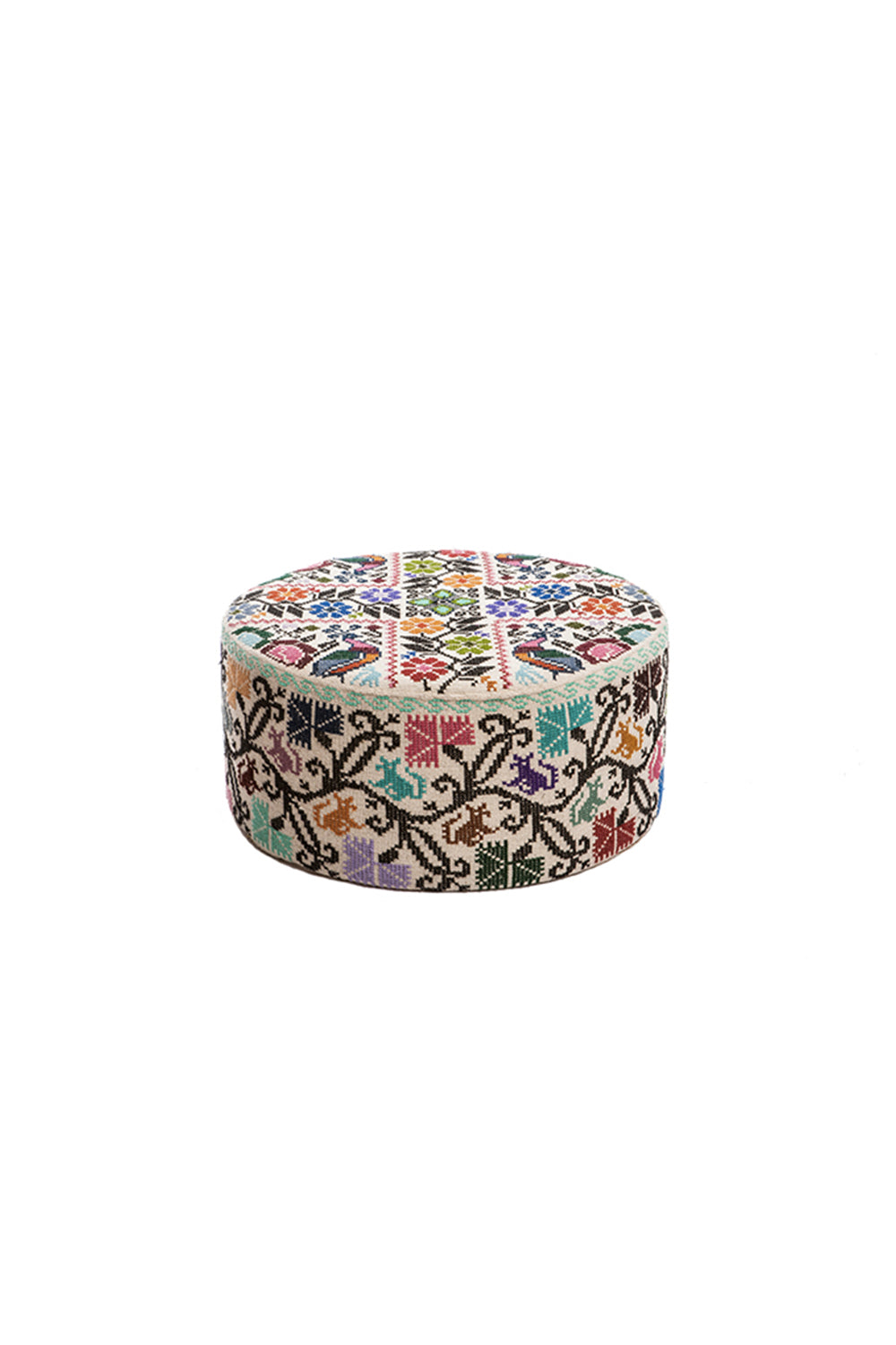 Small Embroidered Multi Ottoman